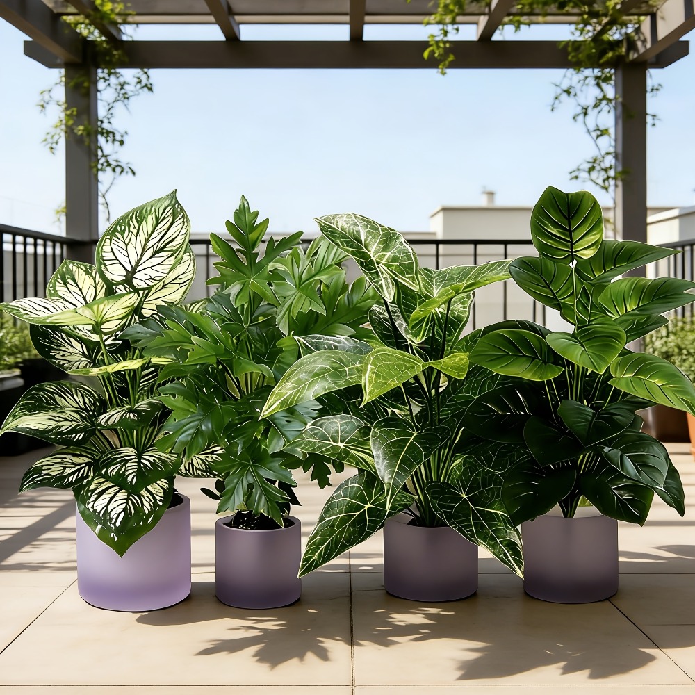 4 Plantas Artificiales con 48  - Dracaena Marginata reseña y precio