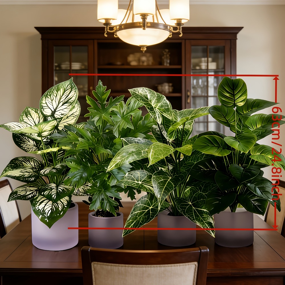 4 Plantas Artificiales con 48  - Dracaena Marginata reseña y precio